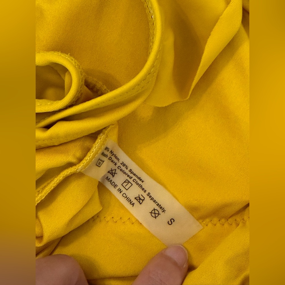 Yellow Ruffled One-Piece Swimsuit - Picture 5 of 6